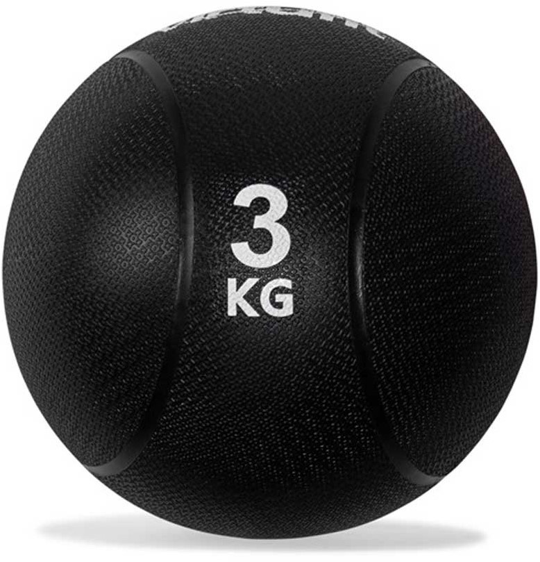 VirtuFit Medicine Ball Pro - Medicine Ball - 3 kg - Rubber - Black